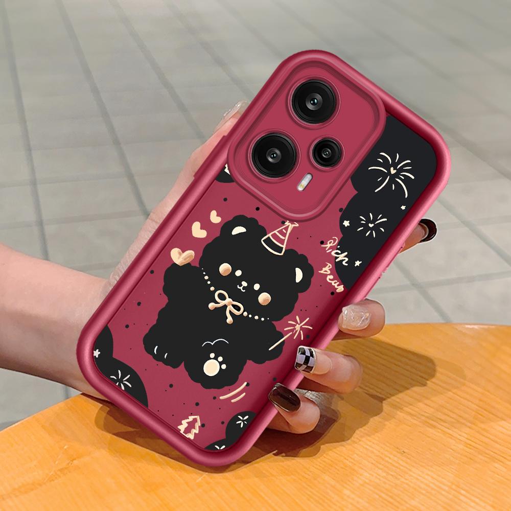 Mäkký silikónový štvorcový rebrík so vzorom tlače Púzdro telefónu s úplným krytom na fotoaparát Gumené puzdro odolné voči nárazom pre Xiaomi Redmi