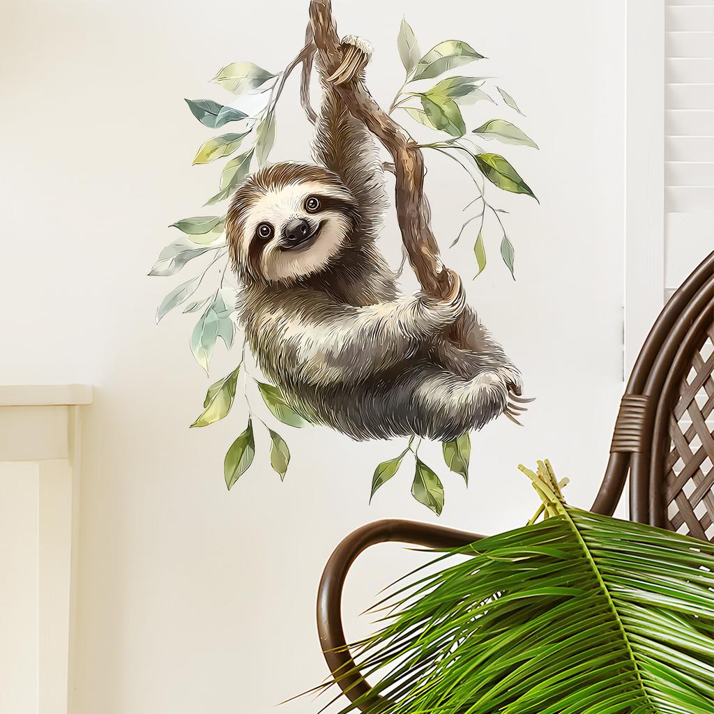 Cartoon Faultier Kletterbaum Kinderzimmer Kinderzimmer Wanddekoration Wandaufkleber