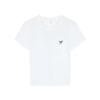 Bow Embroidered Short Sleeved T-shirt for Women In Summer Slim Fit Shoulder Up Student Round Neck Bottom Top Shirt