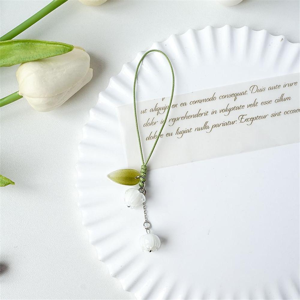 

Tulip Flower Cell Phone Rope Keychain Pendant Phone Case Strap Phone Charm Tele Phone Acc Anti-Lost Lanyard Hanging Cord Jewelry