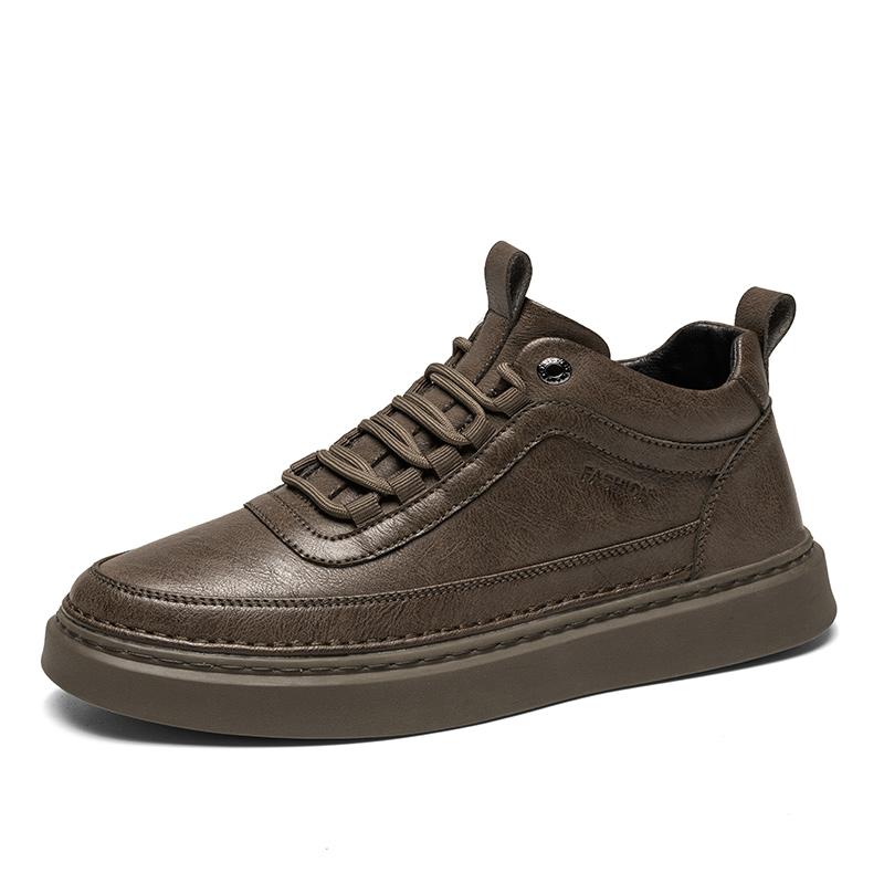 Fashion High Quality Casual Leather Men Outdoor Oxford Boots New Handmade Flat Designer Retro Boots Comfy Antiskid Walking Driving Shoes