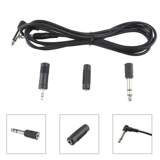 3m 6.35mm Straight to Right Angle Plug Guitar Audio Cable Line with 3