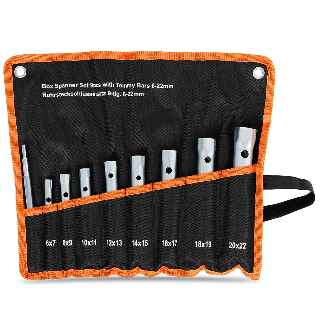 9/10Pcs Shower Valve Socket Wrench Set Carbon Steel Plumber Socket Wrench Double-Ended Tubular Spanner for Spark Plugs Removal