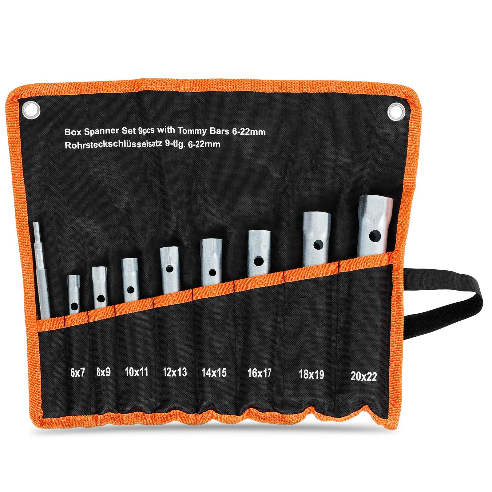 

Набор торцевых ключей для душевого клапана 9 шт. из углеродистой стали, набор гаечных ключей для сантехников, набор двухсторонних трубчатых торцевых ключей для Spark