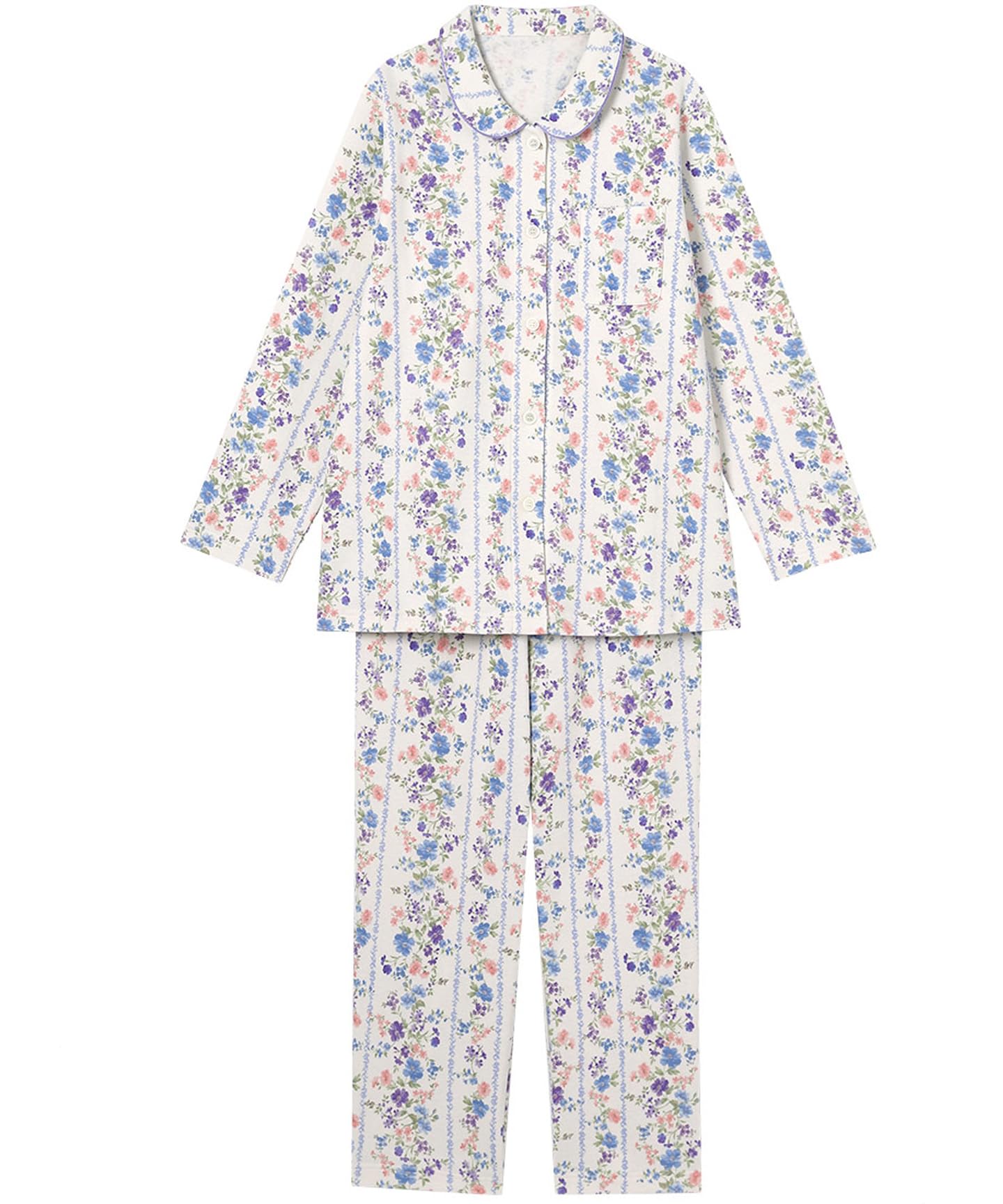 

Длинная теплая хлопковая смесь EP6011 SX [Wing/Wacoal] Пижама, рукава, брюки, (тело) Женский