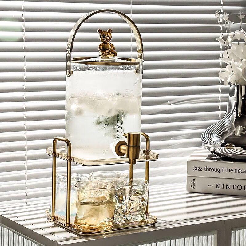 Luxury Glass Cold Water Dispenser Pitcher Set