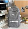 Schoolbag New Backpack Female Korean Version Ins Literary Small Fresh Wind Junior High School Student Backpack Large Capacity Casual Backpack