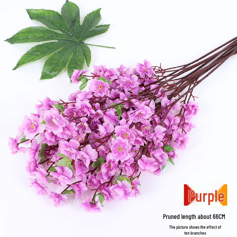 Artificial Cherry and Peach Blossom Branches for Indoor/Outdoor Decoration, Wedding Decor, Pear Flowers, Faux Silk Ceiling Rattan