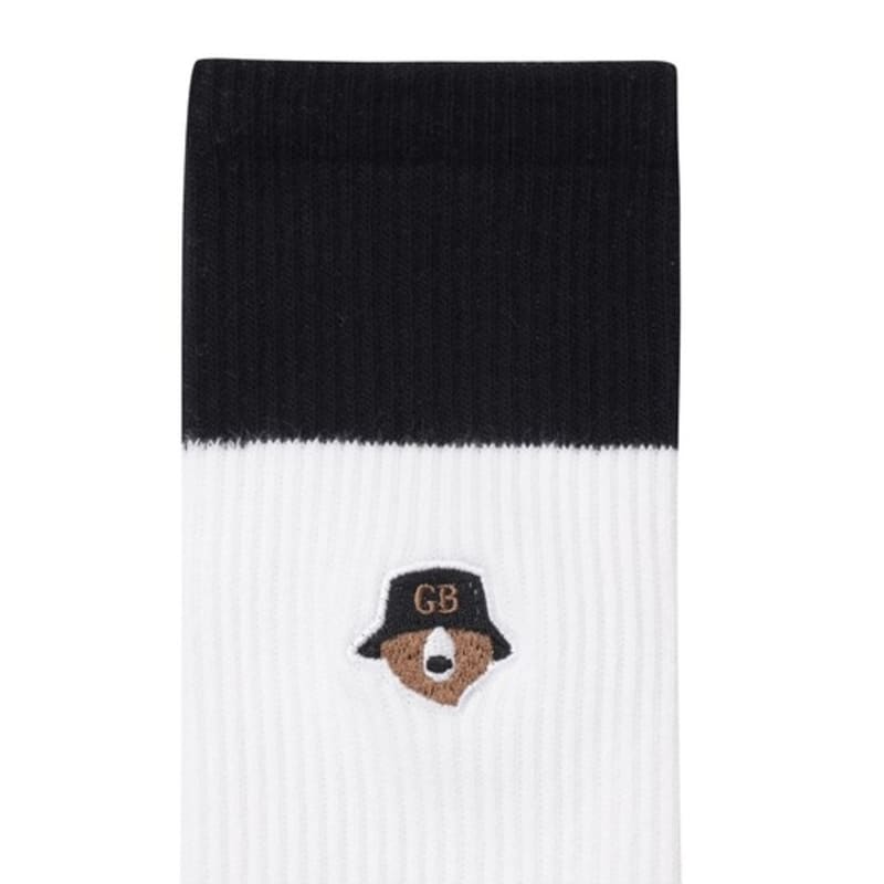 GOLDEN BEAR (WOMEN) ColorBlock Mid Socks_G6LAX25222BKX