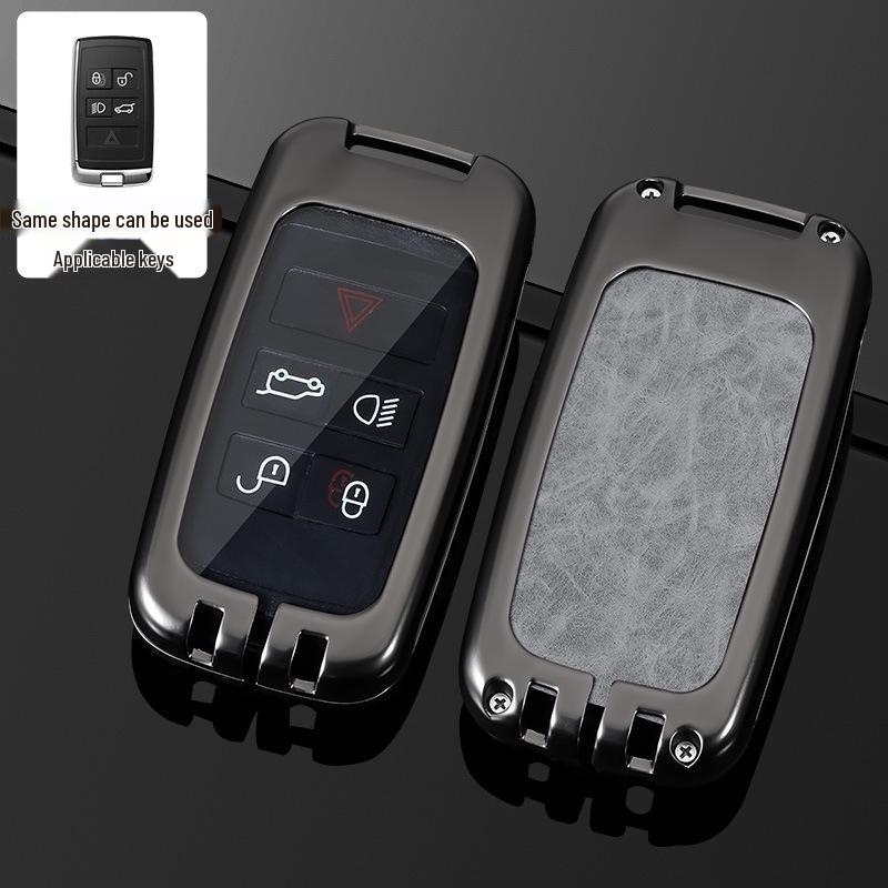 Land Rover Key Case for Range Rover, Defender, Velar, Evoque, Discovery 4, Freelander, and Discovery 5 - Metal Car Key Bag.
