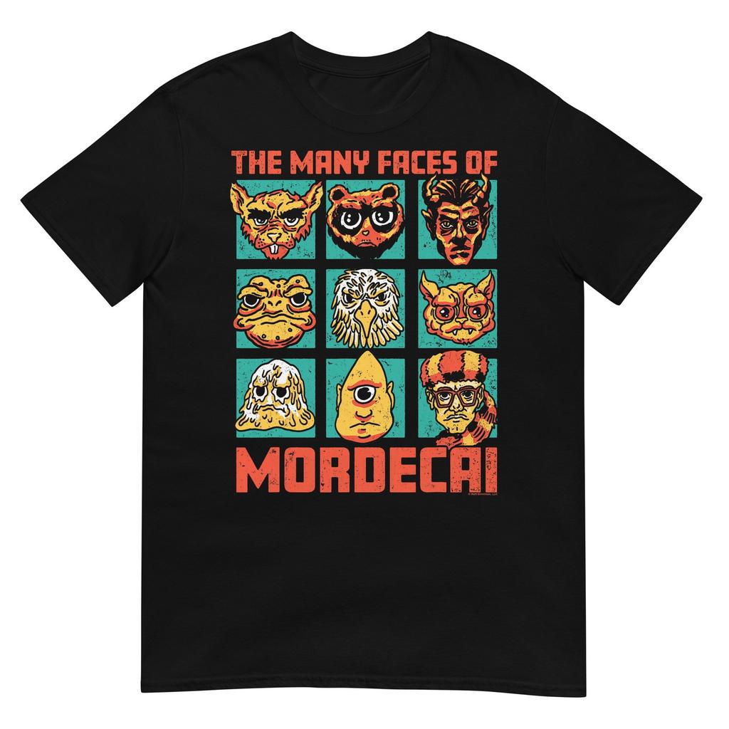 Dcc Unisexy Faces Of Mordecai Grid Funny Gamer Series Book Tshirt
