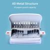 KW triO 10 Hole Paper Punch Handheld Metal Puncher Support Multiple 20 26 30 Hole Punching 10 Sheet Capacity 5.5mm Aperture for A4 A5 B5 Notebook Scr