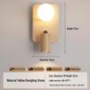 Wabi-Sabi Style Japanese Walnut Wall Lamp for Living Room, Bedroom, Hotel Entrance, or Corridor.