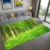 Green Forest Trees Flowers Streams Natural Landscape 3D Visual Effect Bedroom Non-slip Floor Mat Bathroom Large Size Mat