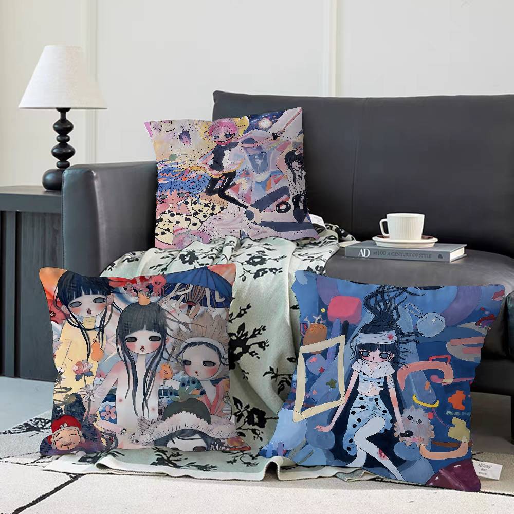 Cartoon A-Aya T-Takano Pillow Case Removable Washable Cushion Cover – All-Season Soft Linen