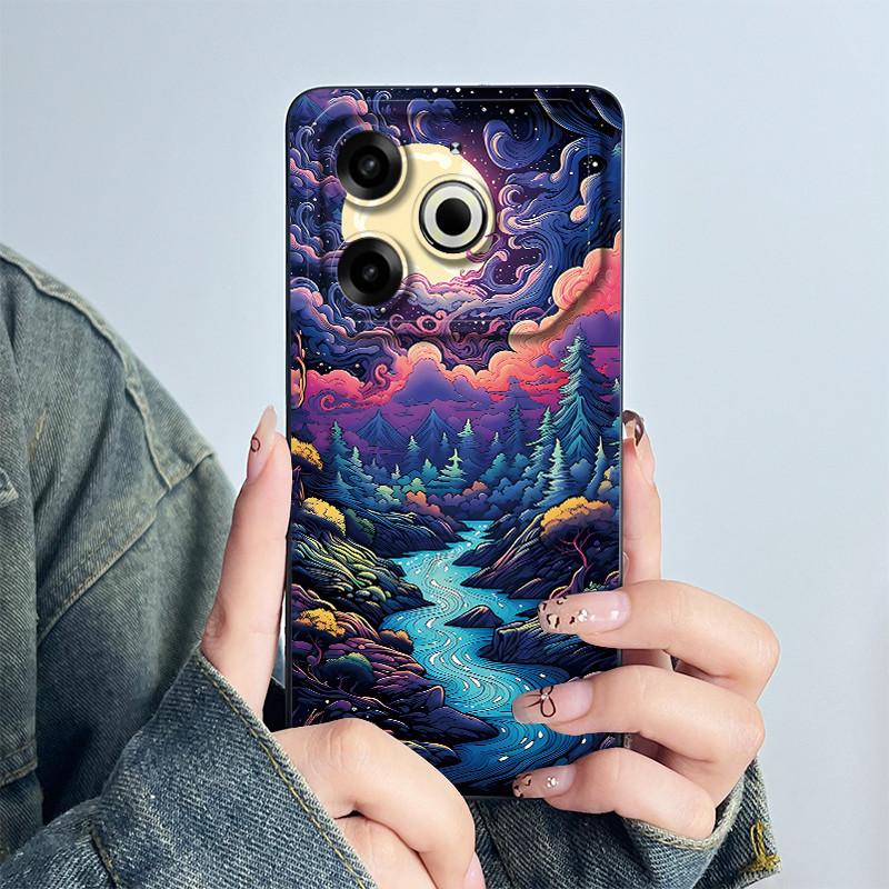 For Tecno Pova 6 Neo Phone Case Pova 6Neo Back Cover Silicone Cute Panda Flower Boys Girls Cartoon Shell Protective Coque Funda