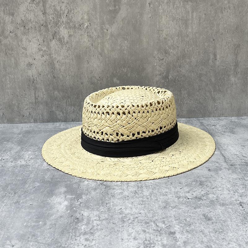 

Retro Hollow Top Hat Wide Brim Straw Hat Women S Summer Vacation Seaside Sun Hat Beach Hat M（56-58cm）
