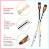6-teiliges Acrylnagelbürsten-Set, Professionelle Nagelbürsten für Acrylanwendung Acrylpulver Nagelverlängerung und 3D-Nageldesign