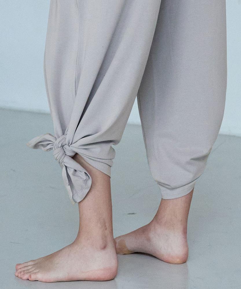 Debiweeo Fuzzy Wide Harem Pants Devi-B0089-Mauve Grey