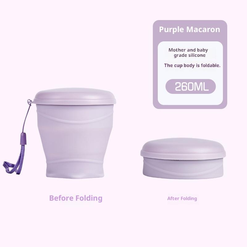 180ml Mini Folding Cup Silicone Retractable Cup Outdoor Travel Coffee Telescopic Drinking Mug With Lid