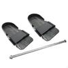 Rowing Machine Foot Pedals Pair Black for Home Non Slip Gym Workout Equipment Accessories Wear