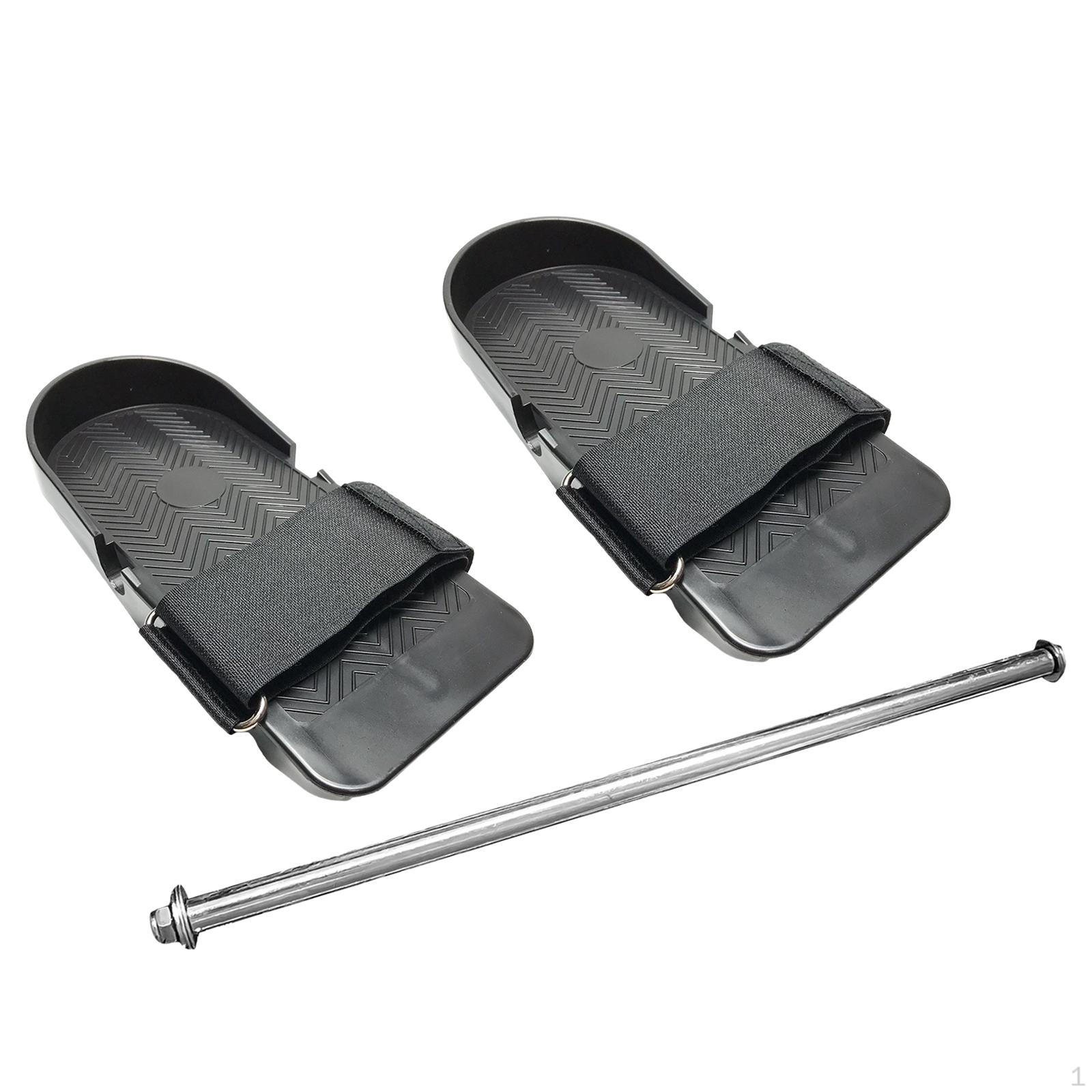 

Rowing Machine Foot Pedals Pair Black for Home Non Slip Gym Workout Equipment Accessories Wear