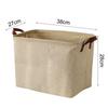 Foldable Storage Basket Decorative Dense Stitches Fabric Dirty Clothes Basket for Laundry Simple Wardrobe Storage Basket