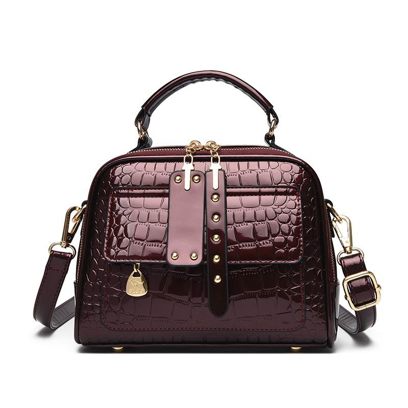 

Модная женская сумка из лакированной кожи, женская сумка через плечо красный