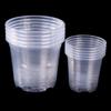 5Pcs Transparent Plastic Flower Pots with Drainage Holes for Gardening - Root Growth Visibility And Water Damage Protection