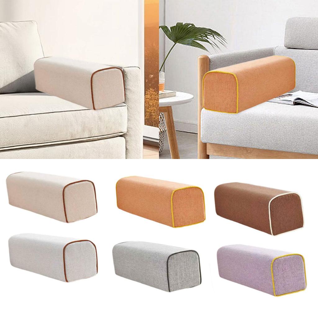 Couch Armrest Cushion, High-density Foam Arm Support Cushion, Linen Armrest Cushion for Armchair