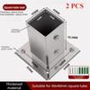 2 PCS Stainless Steel Square Tube Connector, Flange Base Base, Tube Outer Dia. 25-30-35-40mm, Corner Joint Fence Rail Clamps
