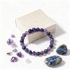 Cadeaux Festifs Bracelet Perles Améthyste Sodalite Pierre Naturelle Guérison Bijoux Mode Pour Hommes Femmes Usage Quotidien Cadeau