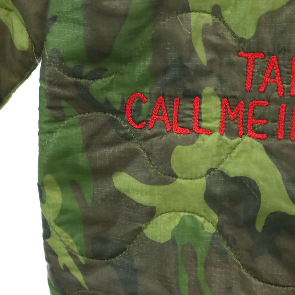 DR ROMANELLI Made In USA Back Skull Embroidery Camouflage Pattern VietJean Quilted Jacket Men's Used