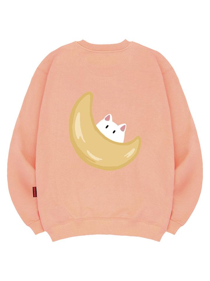 Ellamo Cat In The Moon Sweatshirt Unisex Big Size S~4Xl