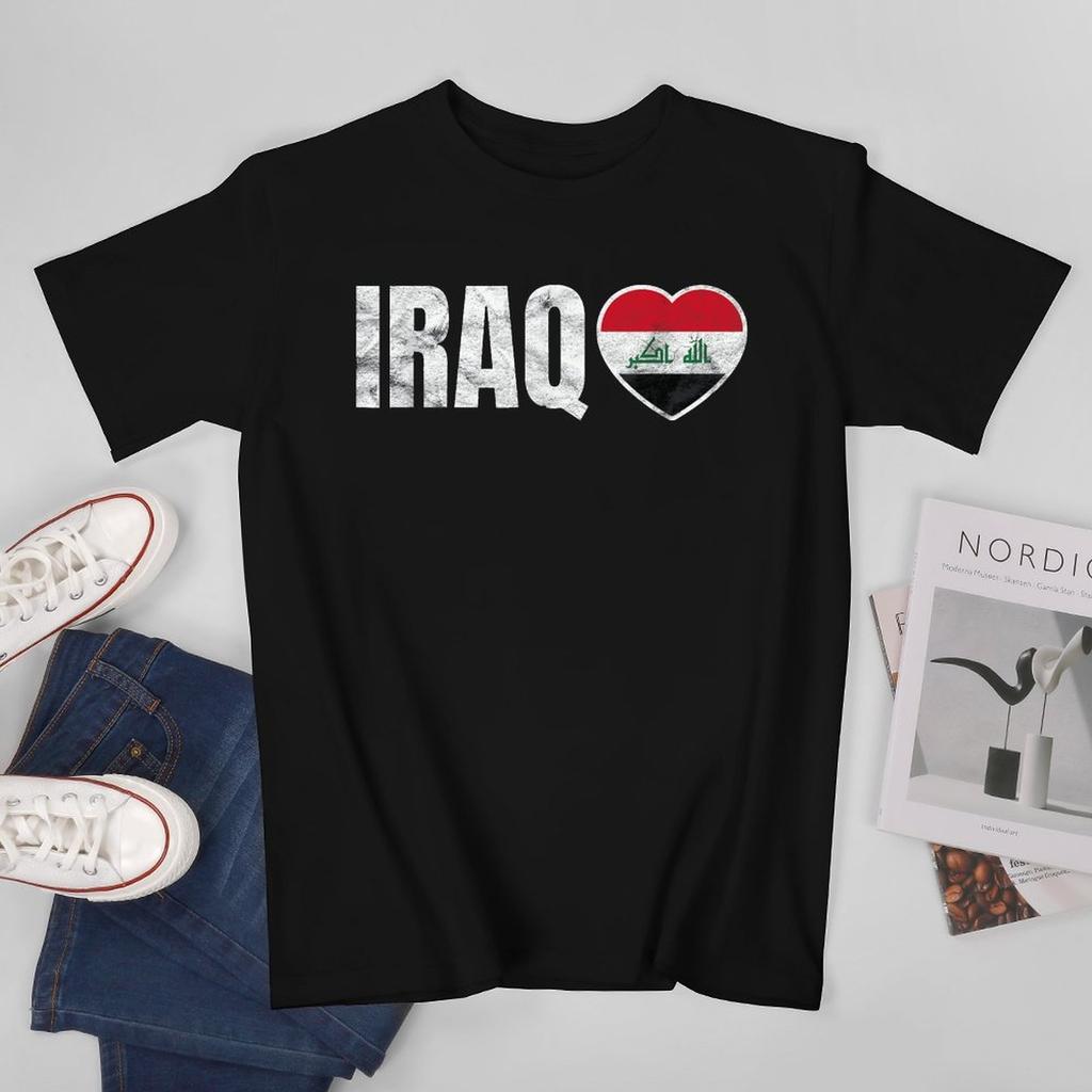 More Design Iraq Flag Iraqans Unisex Tshirt Tees Tshirt Oneck T Shirts Unisex Boys Clothing 100 Cotton