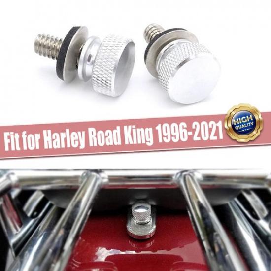 Fit For Harley Touring Sportster Dyna CNC Rear Seat Solo Rack Screw Bolt Silver