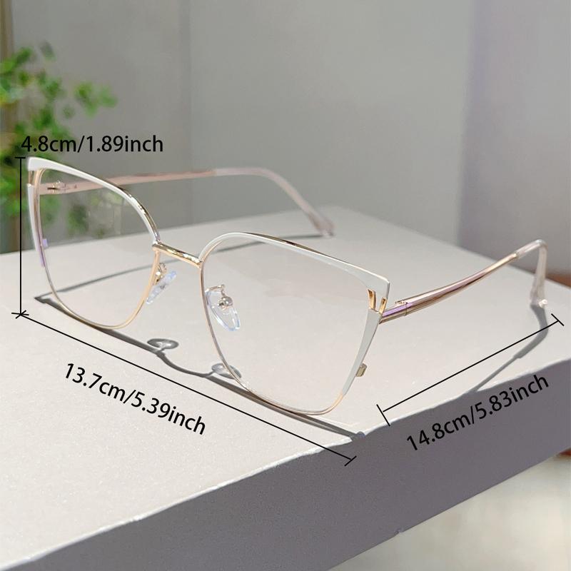 Oversized Cat Eye Glasses Women  Fashion Vintage Multi-color Rim Optical Frames Trendy Blue Light Blocking Eyewear