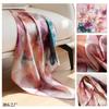 Watercolor Large Flower Printing Mulberry Silk Scarf, High-end Sense Light Luxury Scarf, Gift for Elders, Temperament Scarf Woman