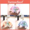 Fluffy Rabbit Plush Toy With Big Ears Soft Pp Cotton Stuffed Bunny Keychain