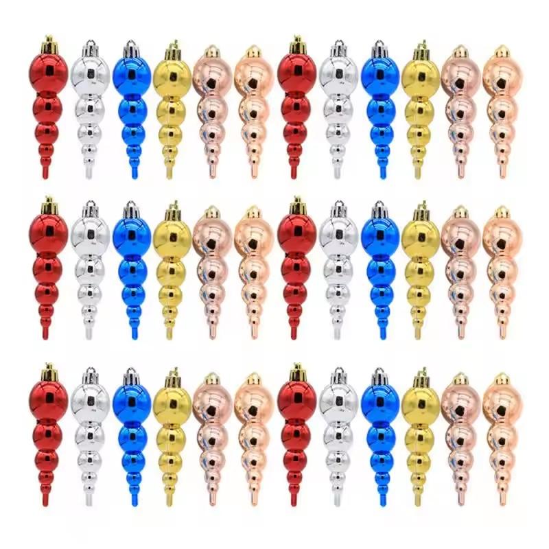2025 New 6pcs Multiple-Color Christmas Decoration Christmas Tree Pendant Ornaments Props For Christmas Decor Gifts