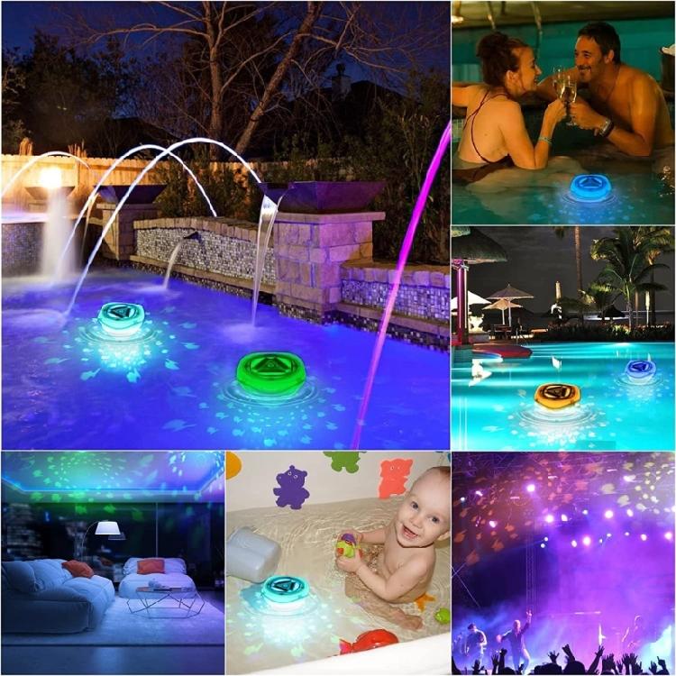 Multicolor LED Floating Light Automatic Color-Changing Water Float Light for Bathtub Spa Decoration Battery Operated