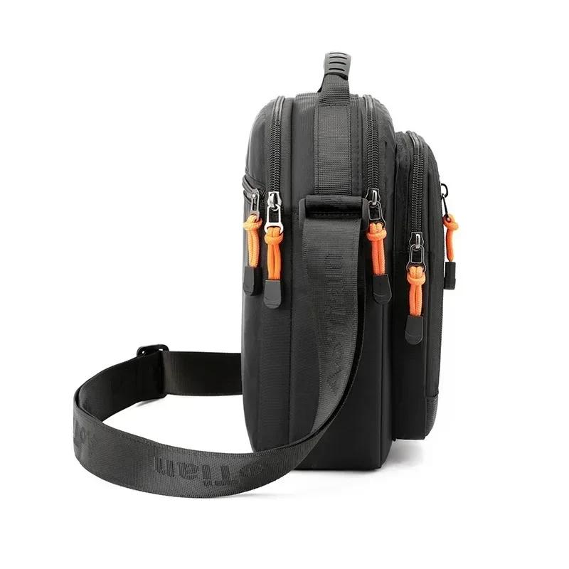 Moda 3 Katmanlar Erkekler Küçük Omuz Çantası Yüksek Kaliteli Dayanıklı Naylon Erkek Çanta Taşınabilir askılı çanta Flap Mini Bel Çantası