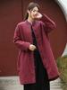 Johnature Women Vintage Ramie Parkas Stand Long Sleeve Button Chinese Style Winter Coats Loose Women Warm Parkas