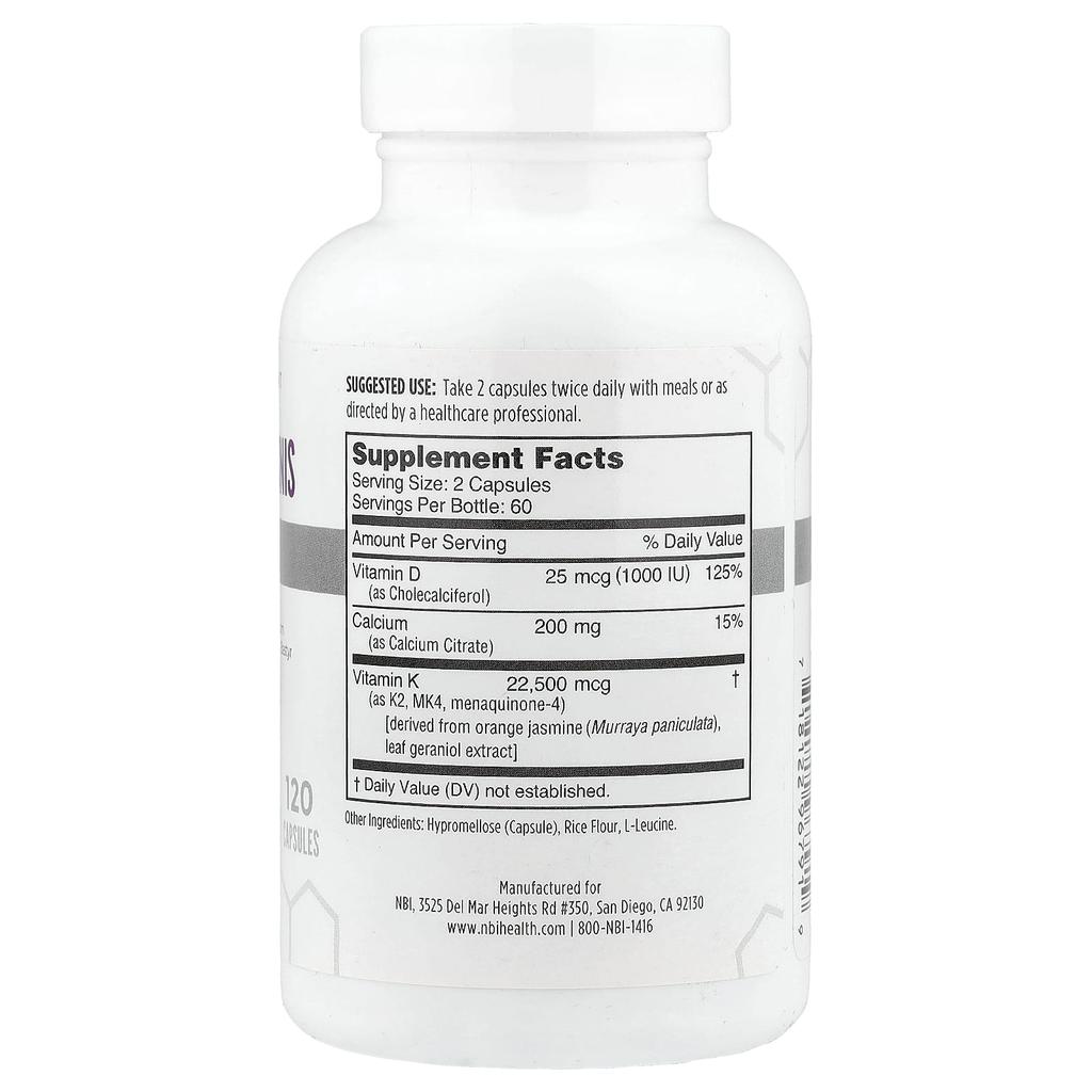 NBI, Osteo-K® Mini, 120 Capsules