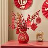 Creative New Year Living Room Decoration Gold Wheat Holly Fortune Fruit Vase Flower Arrangement Dry Flower Bag Vase