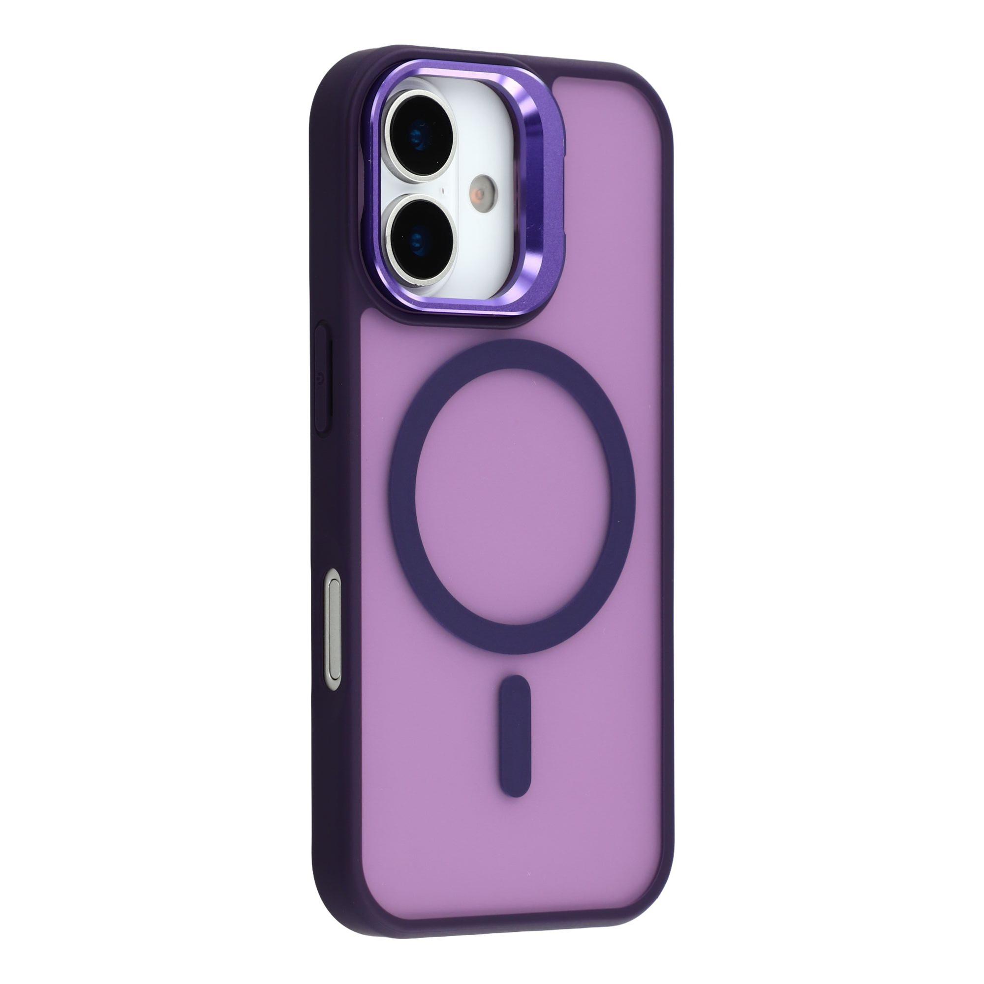 

For iPhone 17 Case Compatible with MagSafe Lens Kickstand TPU + PC Matte Phone Cover