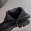 Mode Mädchen Stiefeletten Schwarz PU Leder Schleife Runde Zehe Mode Kinder Herbst Winter Stiefel Mode Schleife Runde Zehe Kinderschuhe