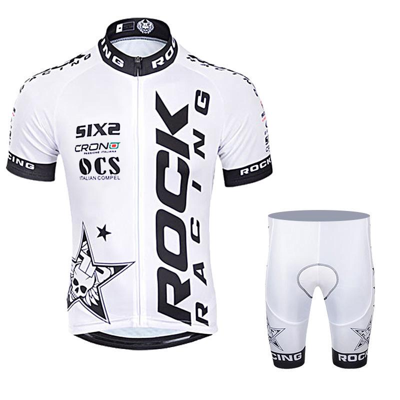 2026 Verano Transpirable Conjunto de Traje de Ciclismo de Manga Corta Conjunto de Traje de Ciclismo Pantalones de Ciclismo con Tirantes Mono de Ciclismo Transpirable que Absorbe el Sudor para Hombre