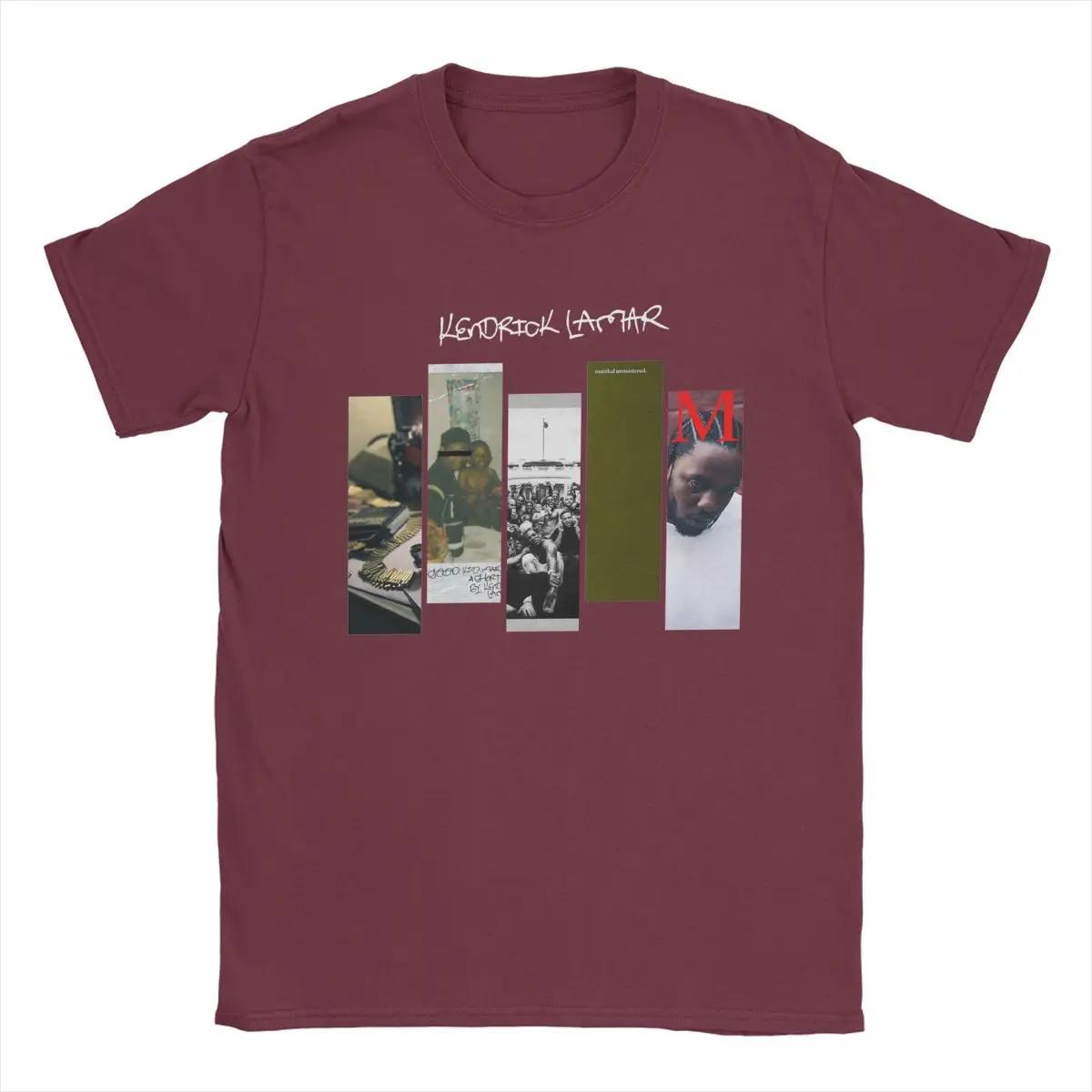 

Мужская футболка Kendrick Lamar Discography, винтажные футболки с коротким рукавом и круглым воротом, 100% хлопок, топы для взрослых XXXXXL бордовый