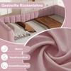 Daybed, 90 X 200 Cm (180 X 200 Cm) Upholstered Bed with Trundle Bed, Sofa Bed, Single Bed, Double Bed (Without Mattress), Velvet, Pink